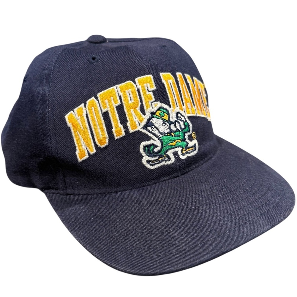 Vintage Notre Dame fighting Irish American Needle strap back hat 90s